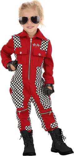 Vista 2 de Girl's Toddler Racer Jumpsuit Costume