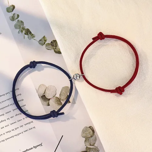 Vista 3 de Tarsus Juego de pulsera magnética para pareja votos de amor eterno joyería regalos para pareja o mejores amigos
