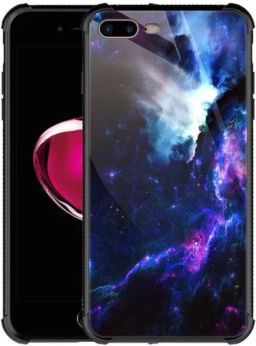 Vista 32 de CARLOCA Funda compatible con iPhone 8 Plus, iPhone 7 Plus para hombres y niños, increíble diseño de patrón de luz espacial nebulosa, a prueba