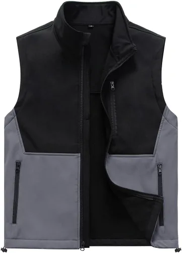 Vista 26 de Msmsse Chaleco ligero para hombre, con cuello alto, sin mangas, para senderismo, correr, golf
