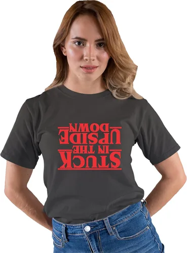 Vista 8 de Go All Out Camiseta para adultos Stuck in The Upside Down