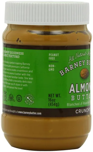 Vista 8 de Barney Butter Mantequilla de almendras, crujiente, tarros de 16 onzas (paquete de 3)