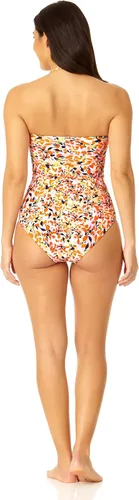 Vista 25 de Anne Cole Traje de baño de una pieza fruncido frontal para mujer