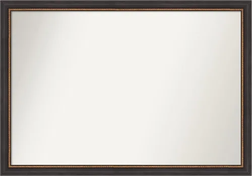 Vista 145 de Amanti Art Espejo de baño negro para sobre el fregadero, 23 x 23 pulgadas, espejo cuadrado negro Ashton, marco de madera tradicional mediano, se