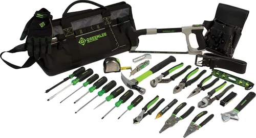 Vista 3 de Greenlee 0159-17ELEC Kit de portaherramientas abierto para electricista (17 piezas), 11