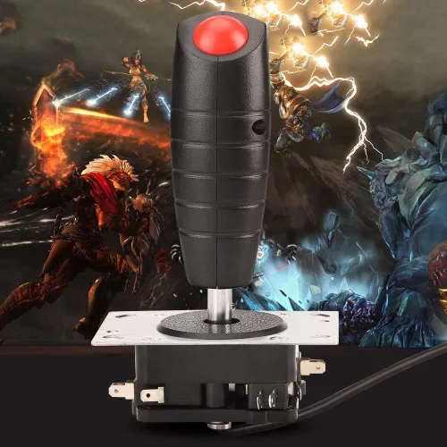 Vista 6 de 8 Way Flight Joystick - 8 Way Flight Joystick with & Top Fire Button For game for Video Game Arcad