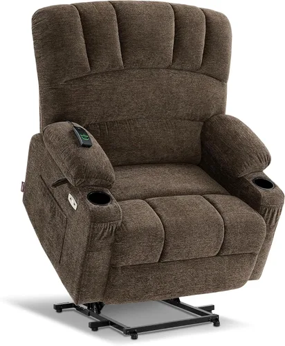Vista 25 de MCombo Silla Reclinable Elevadora Eléctrica de Gran Tamaño para Ancianos, Silla Elevadora con Calor y Masaje, Reclinable Elevadora para Grandes