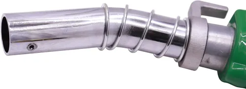 Vista 3 de Boquilla de combustible de 1 pulgada NPT con apagado automático verde para bomba de gasolina, boquilla resistente con manguera de combustible
