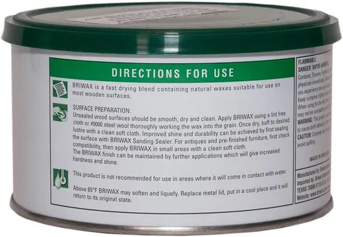 Vista 2 de Briwax (caoba) Esmalte de cera para muebles, limpia, manchas y pule