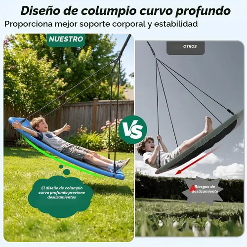 Vista 9 de Trekassy Columpio de platillo resistente de 600 libras con soporte