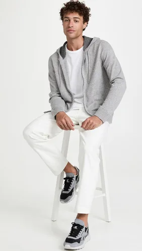 Vista 5 de Vince Sudadera con capucha de cachemira con cremallera completa para hombre