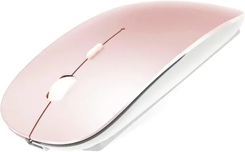 Vista 14 de KLO Mouse Bluetooth recargable para MacBook/MacBook Air/Pro/iPad, mouse inalámbrico para portátil/notebook/PC/iPad/Chromebook (Oro)