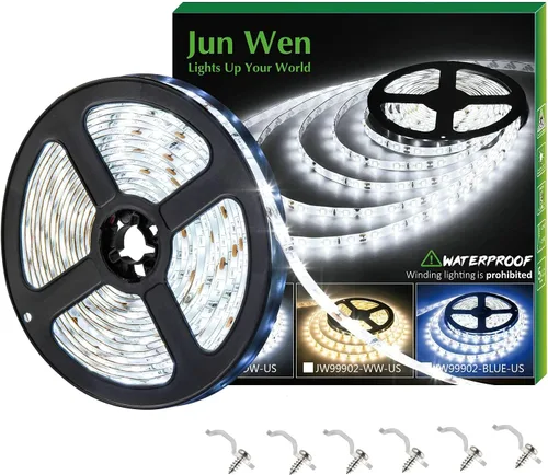 Vista 11 de Tira de luces LED impermeable, intensidad regulable, 16.4 pies / 5m, 300 LED SMD 2835