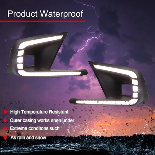 Vista 5 de Switchback - Lámpara LED antiniebla frontal blanco/ámbar, lámpara secuencial diurna de funcionamiento, característica de señal de giro LED
