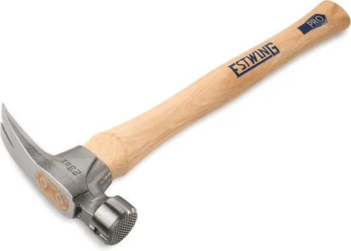 Vista 2 de ESTWING Pro California Hammer - Martillo de garra de 23 onzas con cara fresada y mango de madera de nogal - MRW23LM