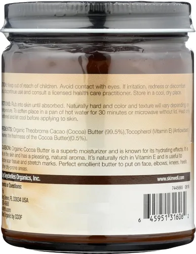 Vista 2 de LIFE-FLO Manteca de cacao orgánica pura Hidratante facial y corporal para piel seca y cuero cabelludo, talones, codos, estrías 9 onzas