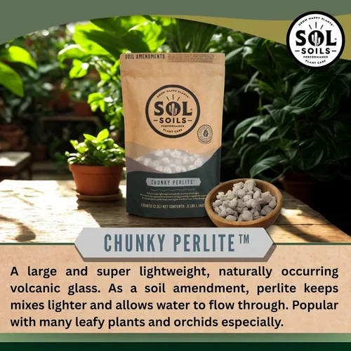 Vista 3 de Sol Soils Perlita gruesa para plantas, enmienda ligera y totalmente natural de suelo de vidrio volcánico para mejorar el drenaje y la aireación, 2
