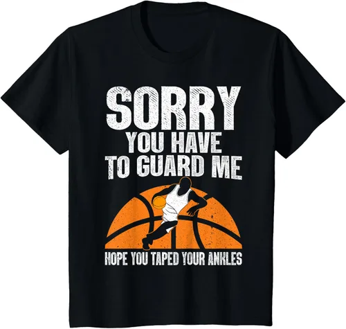 Vista 32 de Camiseta divertida de baloncesto para hombres y mujeres, Negro