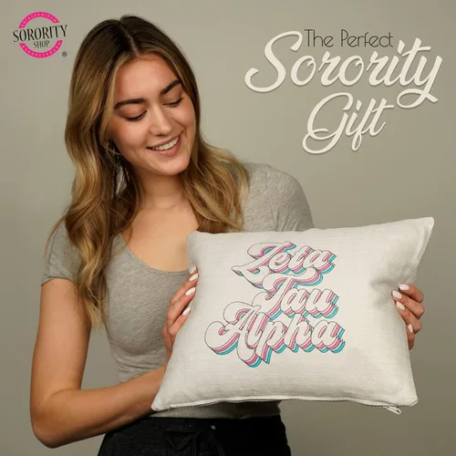 Vista 6 de Sorority Shop Delta Delta Almohada Delta – Diseño retro, almohada lumbar de 12 x 16 pulgadas