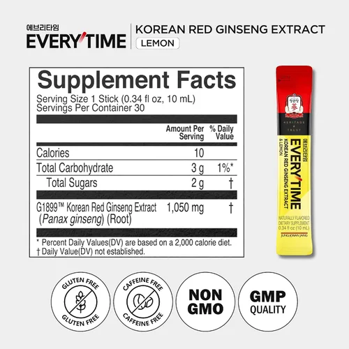 Vista 9 de JUNG KWAN JANG Everytime - Paquete de barra líquida de ginseng rojo coreano, 2,000 mg de extracto de ginseng rojo con propóleos + 1,050 mg