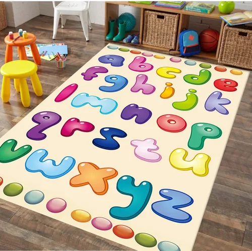 Vista 16 de Alfombra de números para niños, 3 x 4 pies, alfombra de área de aprendizaje educativa de números y formas, alfombra colorida de retazos para jugar