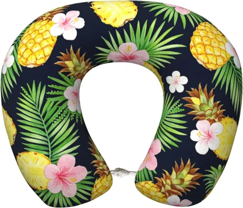 Vista 18 de Ergonomic Memory Foam Neck Support Travel Airplane Pillow Pattern (1553)