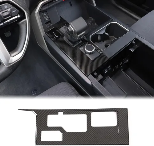 Vista 19 de Aunginsy Marco para panel de cambio de marchas con caja de almacenamiento Compatible con Toyota Tundra/Sequoia 2022-2024 2025 Protector contra