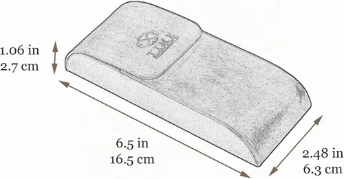 Vista 7 de Time Resistance Estuche de cuero para gafas - Estuche rígido de cuero para gafas - Hecho en Italia Coñac