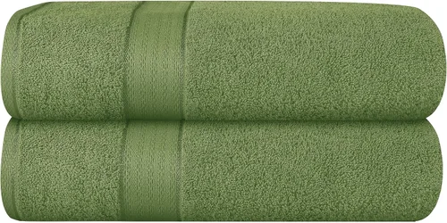 Vista 11 de GLAMBURG Juego de 2 Sábanas de Baño Extra Grandes de Algodón Premium de 700 GSM - 100% Algodón Peinado - 2 Sábanas de Baño 35x70 pulgadas - Calidad