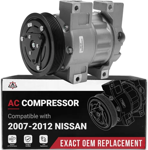 Vista 6 de Compresor de CA Honda CRV - Compatible con vehículos Honda CR-V 2002-2006, 2.4L - Reemplaza al compresor de aire acondicionado HVAC 10663AC