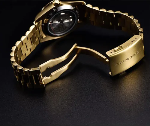Vista 2 de RollsTimi Pagani Design - Reloj de pulsera para hombre, 1.41 pulgadas, mecánico, automático, de acero inoxidable, resistente al agua, de lujo
