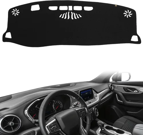 Vista 40 de AUQDD Funda de Cubierta de Tablero Compatible con 2004 2005 2006 2007 2008 2009 2010 Toyota Sienna, Alfombra de Tablero de Franela Negra Negro