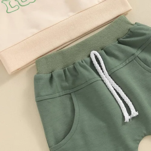 Vista 4 de Licupiee Conjunto de ropa de primavera de 2 piezas para bebés y niños pequeños de San Patricio