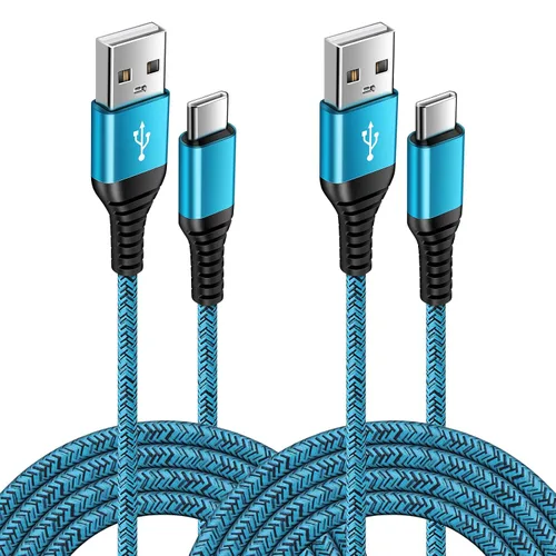 Vista 10 de Cable USB C S25 Ultra Samsung [2 unidades, 3 pies] USB A a USB C Cable de carga Fast Charging Cord Type C Compatible with Galaxy S26 Ultra S25 FE