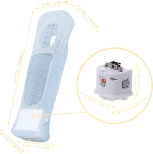 Vista 5 de DTOL DT20182035 para Nintendo Wii Motion Plus - Controlador de sensor de movimiento remoto externo Wii U Motion Plus blanco 1 unidad