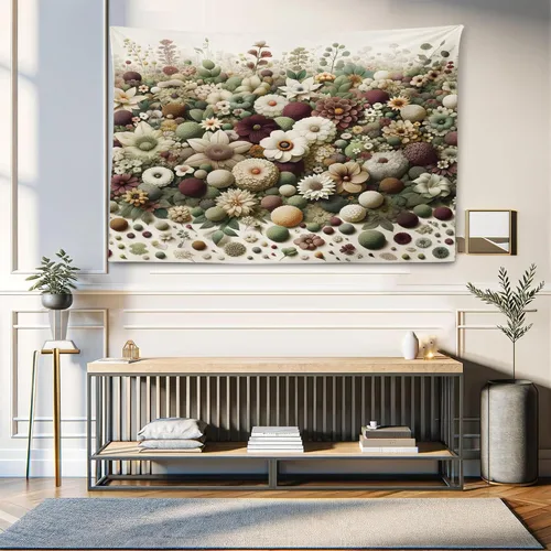 Vista 147 de Ambesonne Tapiz de hongos, atmósfera psicodélica, escena astral estrellada con motivos orientales trippy, decoración de tela para colgar en la pared