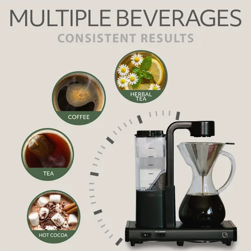 Vista 4 de WILLOW Cafetera de goteo de 10 tazas, cafetera automática con jarra de vidrio y función de apagado automático, adecuada para café caliente y helado
