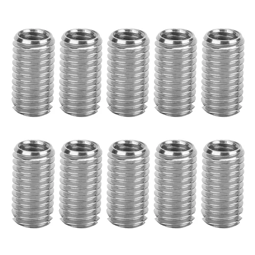 Vista 33 de 10 piezas de inserción de rosca autorroscante, tuerca reductora de acero inoxidable de 0.236 in hembra M3x0.0.197 in macho M5x0.0.315 in