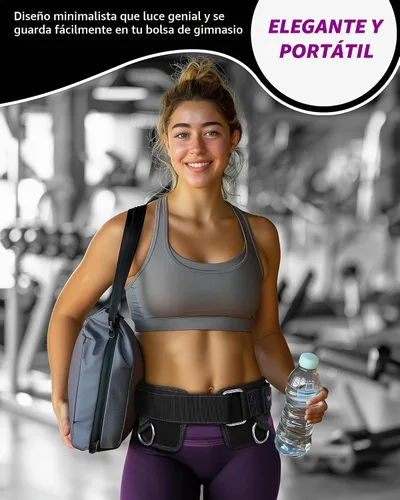 Vista 9 de THEFITGUY Cinturón de inmersión con peso para mujer, para dominadas, inmersiones y sentadillas, ajuste sin pellizcos, hebilla antideslizante, negro