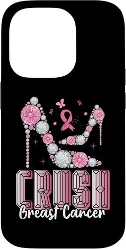 Vista 17 de iPhone 16 Crush Breast Cancer High Heels Bling Cancer Awareness Case
