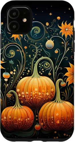 Vista 8 de Pumpkins - Carcasa para iPhone 17, diseño floral de otoño