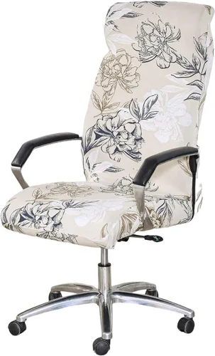 Vista 14 de Funda elástica para silla de oficina con cremallera, funda impresa para silla de computadora para silla con reposabrazos, universal, extraíble