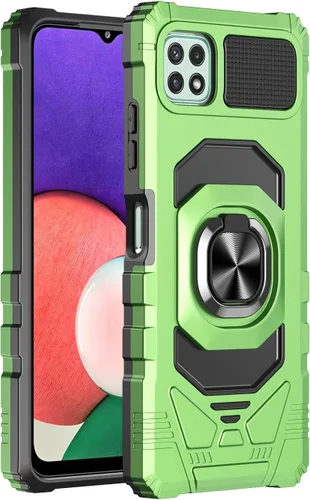Vista 10 de Funda compatible con Boost Mobile Celero 5G Plus 2023 con protector de pantalla de vidrio [grado militar] anillo de montaje en automóvil con soporte