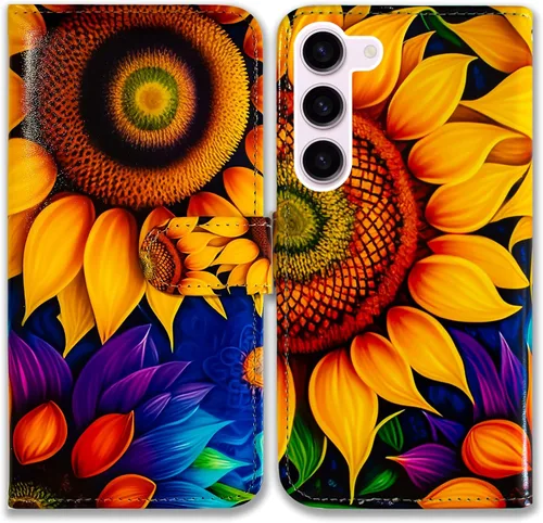 Vista 30 de Bcov Funda para Galaxy S23 Fe, funda de piel con tapa y función atril para Samsung Galaxy S23 FE