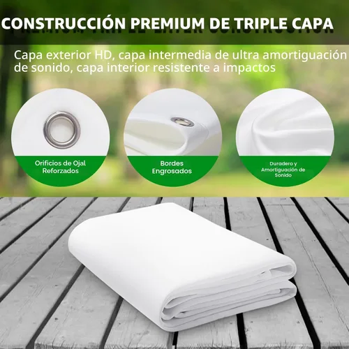 Vista 2 de Pantalla de impacto para simulador de golf, monitor de lanzamiento de proyección de triple capa premium con visuales HD, pantalla de práctica
