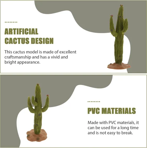 Vista 7 de Didiseaon Planta decorativa de cactus artificial, planta artificial en maceta, micro paisaje, decoración de cactus