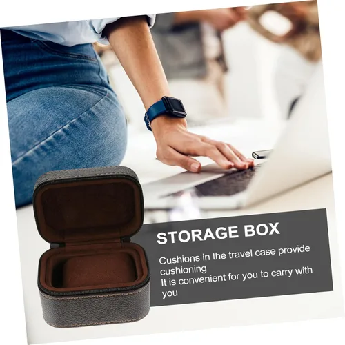 Vista 9 de 2 unids caja de reloj a prueba de golpes caja de reloj caso viaje reloj caso caso para hombres reloj organizador de reloj solo pulsera para hombres