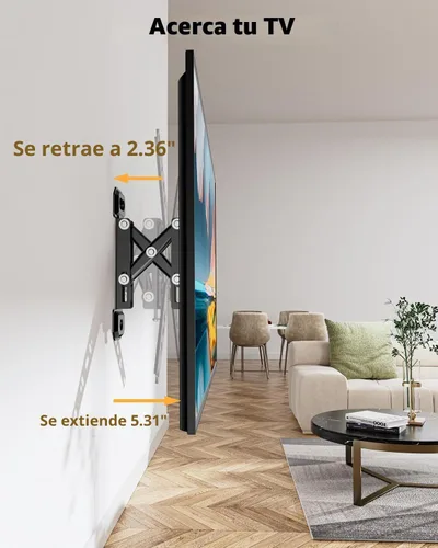 Vista 7 de [Usado] FORGING MOUNT Soporte de pared giratorio para televisores de 13 a 49 pulgadas, soporte de pared extensible vertical y horizontal, soporte