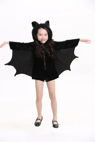 Vista 2 de Cozy Bat Jumpsuit Halloween Party Animal Costume Cosplay