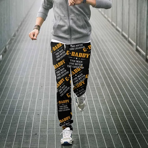Vista 4 de G-Daddy The Man The Myth The Legend Soft Womens and Mens Sweatpants Cozy Fit Elastic Athletic Lounge Pants Workout